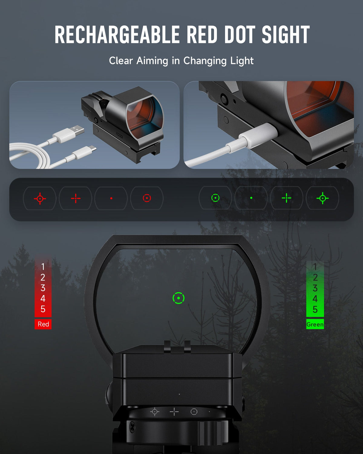 PINTY Nova 4-in-1 3-9x32 Rifle Scope Combo