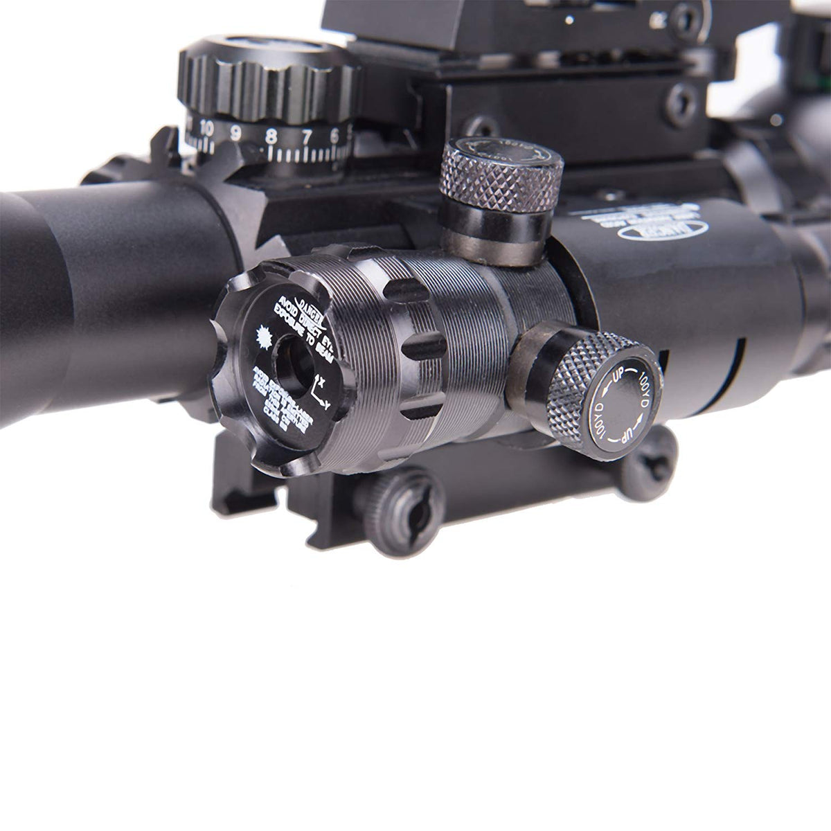 Pinty Nova 3-in-1 4-12x50 SFP Rifle Scope Combo, Green Laser