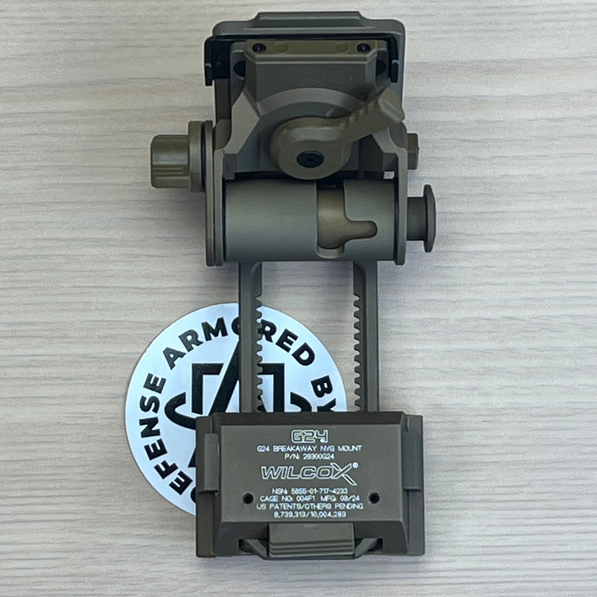 Wilcox G24 - Dovetail Mount for NVGs w/ Breakaway Safety for Neck Injury Prevention