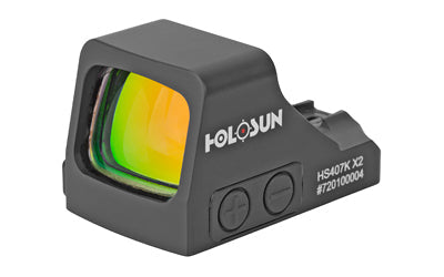 Holosun Technologies 407K-X2 - Red Dot - 6 MOA Dot - Black Color - Side Battery HS407K X2