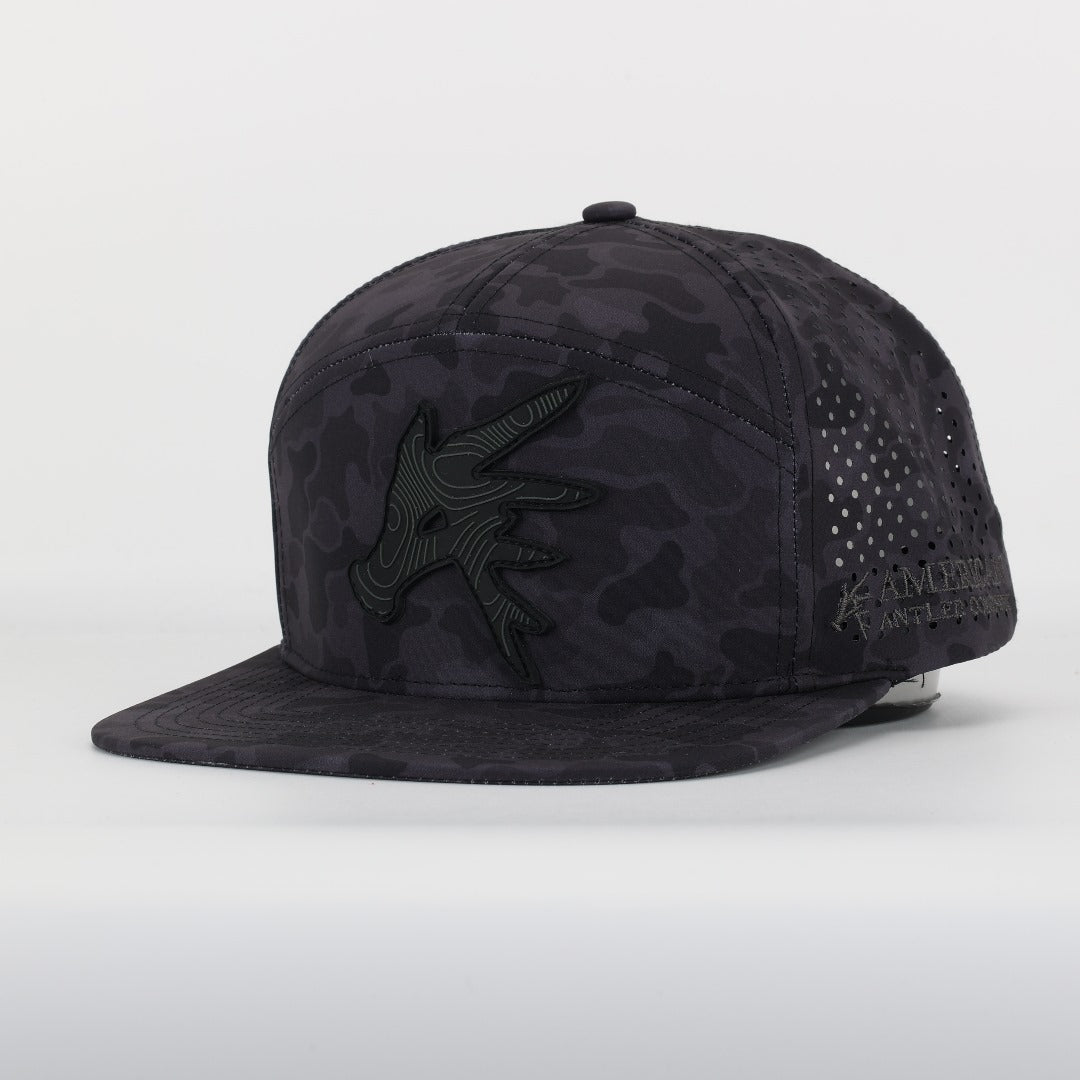 Black Marsh Duck Camo Back Country Performance Snapback Hat