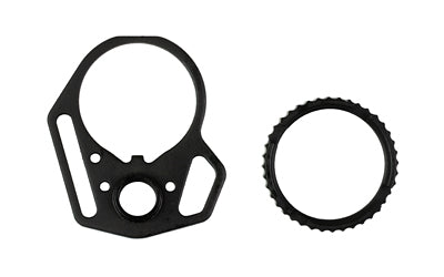 Strike Industries Black - Multi-Function End Plate With Anti-Rotation Castle Nut - Fits AR-15