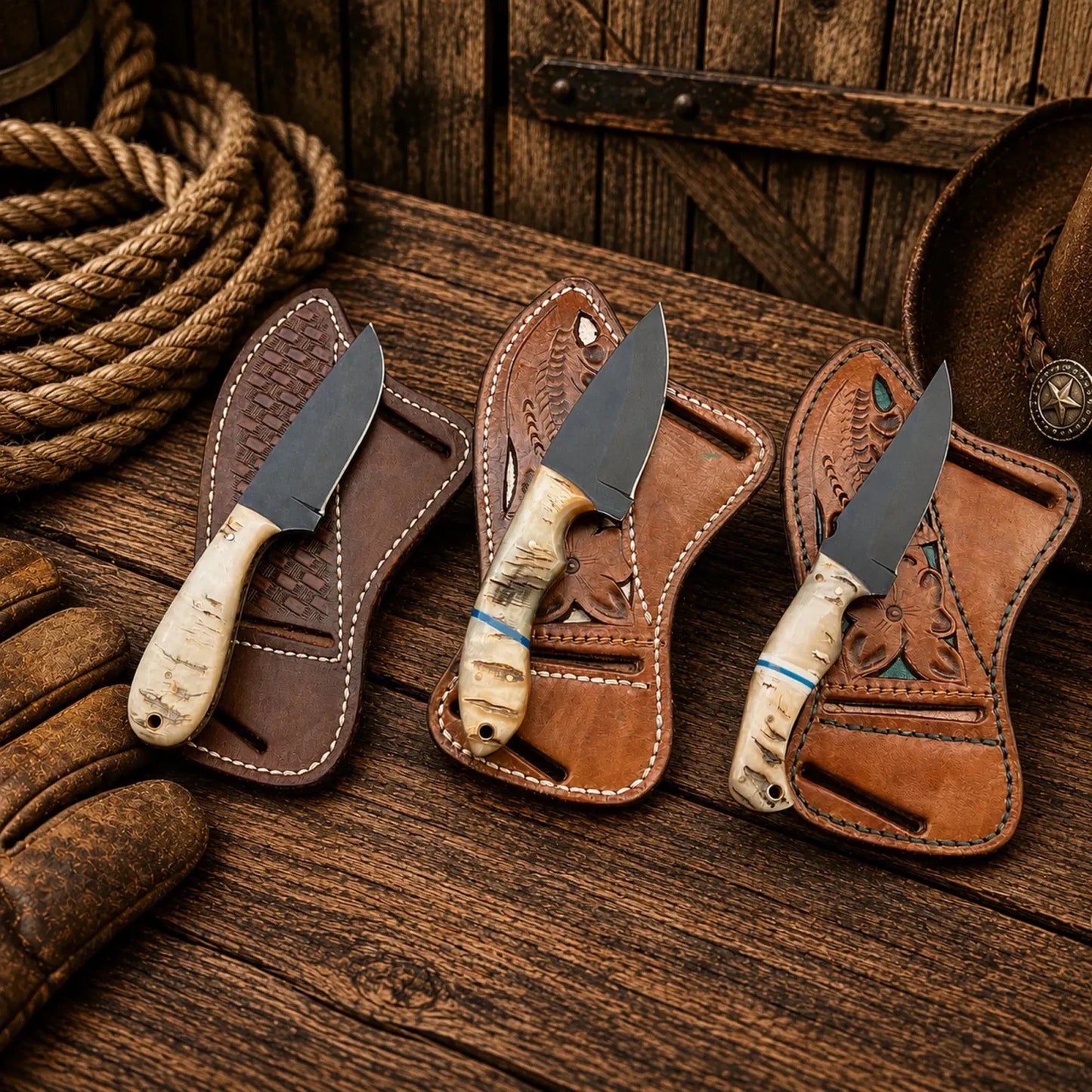 Dutton Ranch Collection for Sale – D2 Powder Coated Cowboy Carry Knives