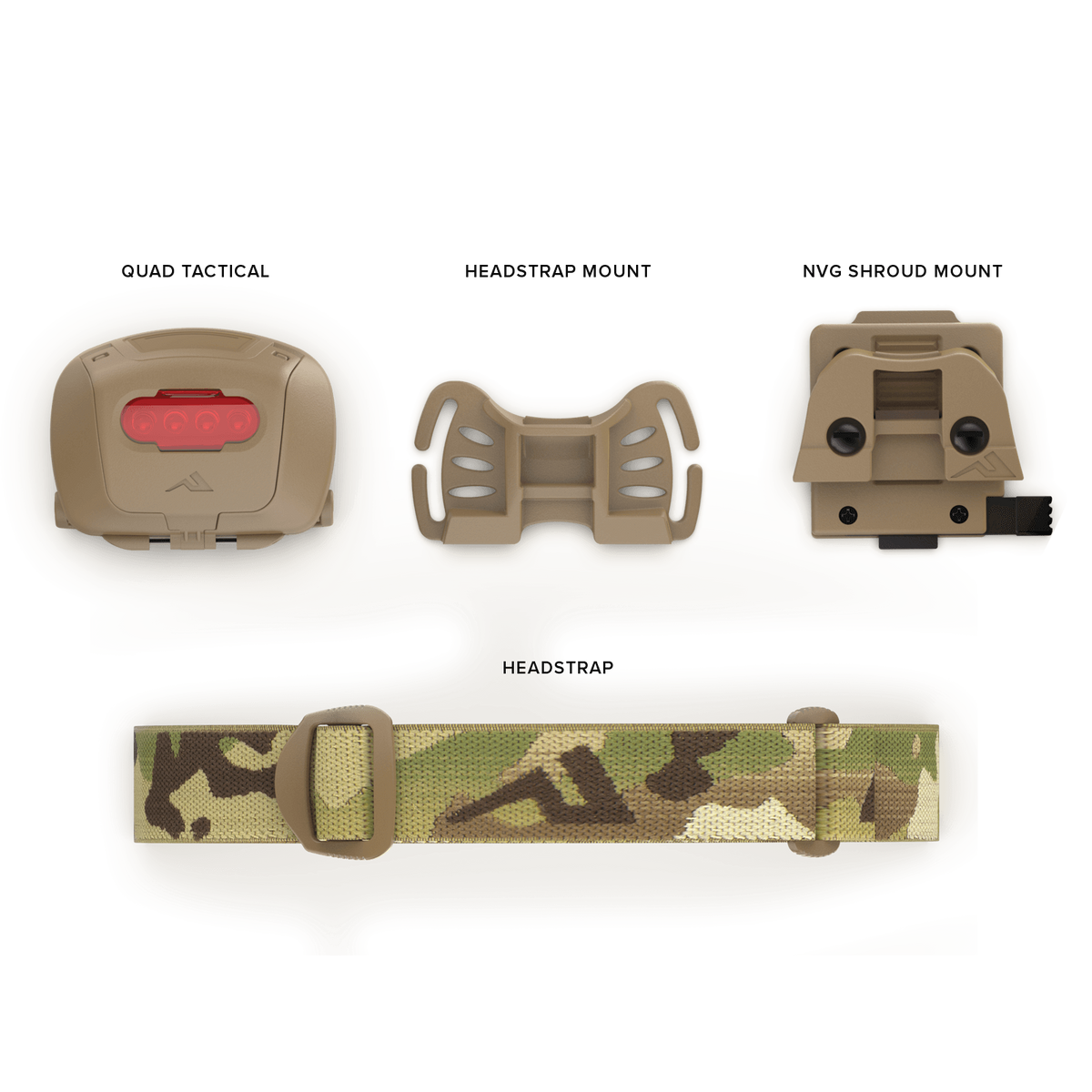 Princeton Tec Quad Tactical MPLS - 78 Lumens Headlamp - Made in USA
