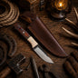 Full Tang Drop Point 1095 High Carbon Steel Fixed Blade Outdoor Camping Hunting Knife