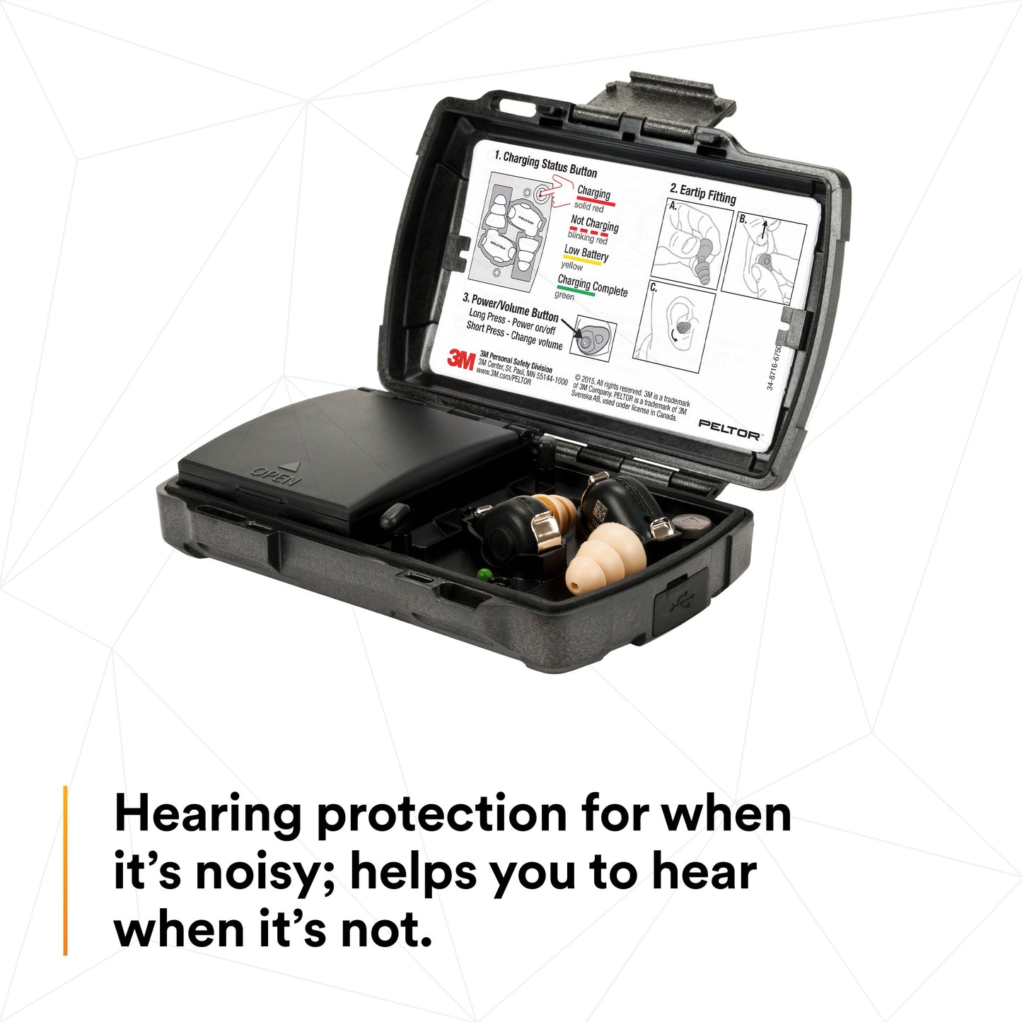 3M Peltor TEP-200 - Ear Protection and Bluetooth Capability w/ 3M Skull Screws