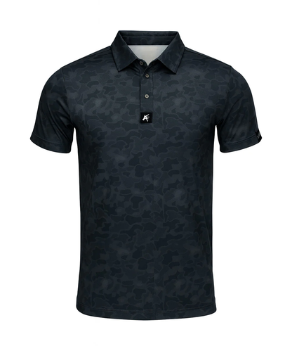 Black Marsh Duck Camo Golf Polo
