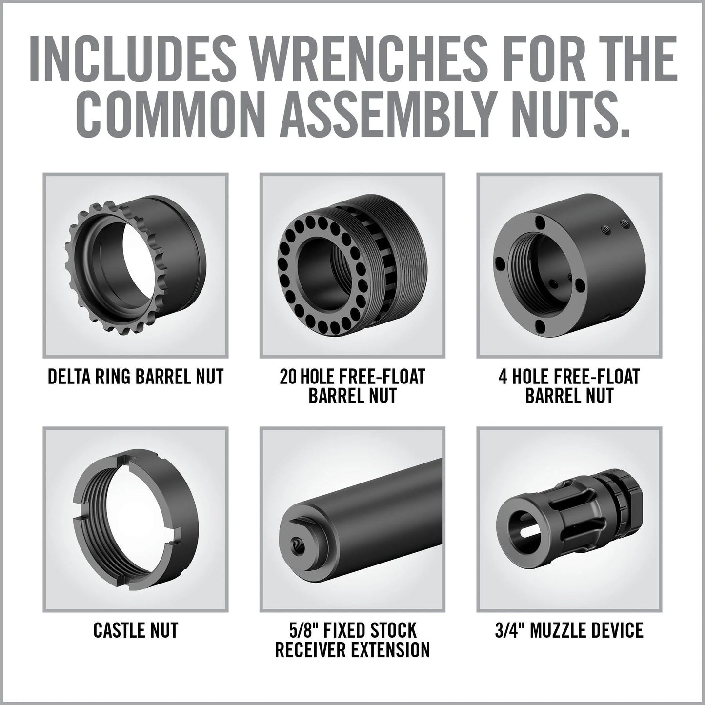 Master-Fit A2/AR15 Crowfoot Wrench Set