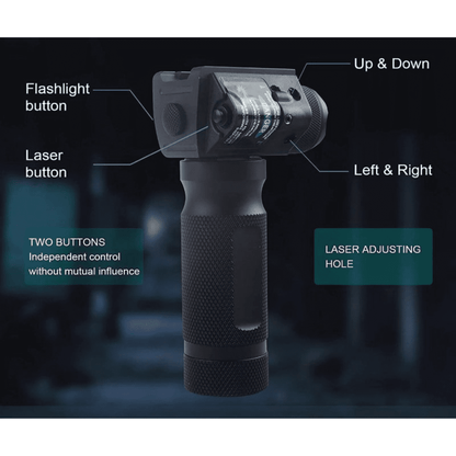 3-In-1 Tactical Foregrip with Flash Light & Laser