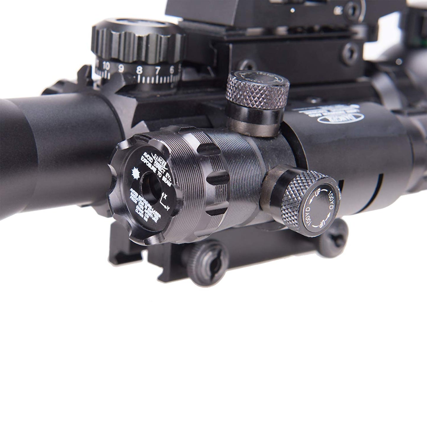 Pinty Nova 3-in-1 4-12x50 SFP Rifle Scope Combo, Green Laser