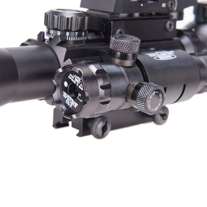Pinty Nova 3-in-1 4-12x50 SFP Rifle Scope Combo, Green Laser