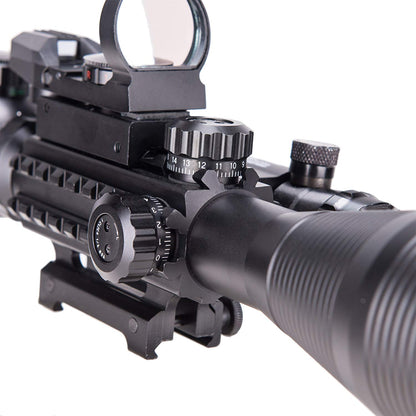 Pinty Nova 3-in-1 4-12x50 SFP Rifle Scope Combo, Green Laser