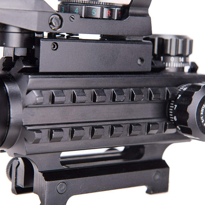 Pinty Nova 3-in-1 4-12x50 SFP Rifle Scope Combo, Green Laser