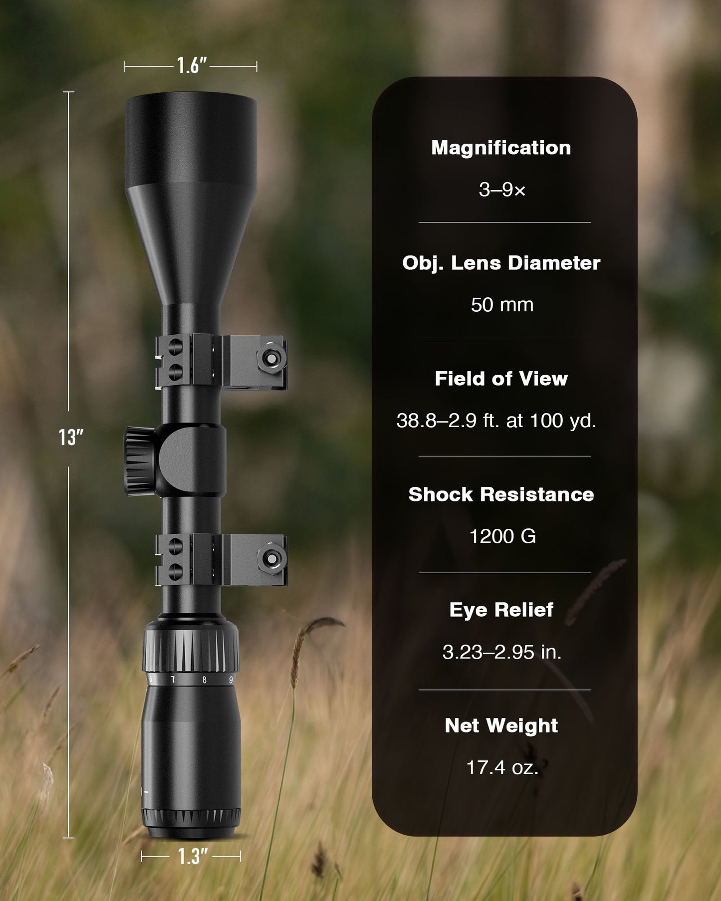 Pinty Nova 2-7x32 SFP Rifle Scope