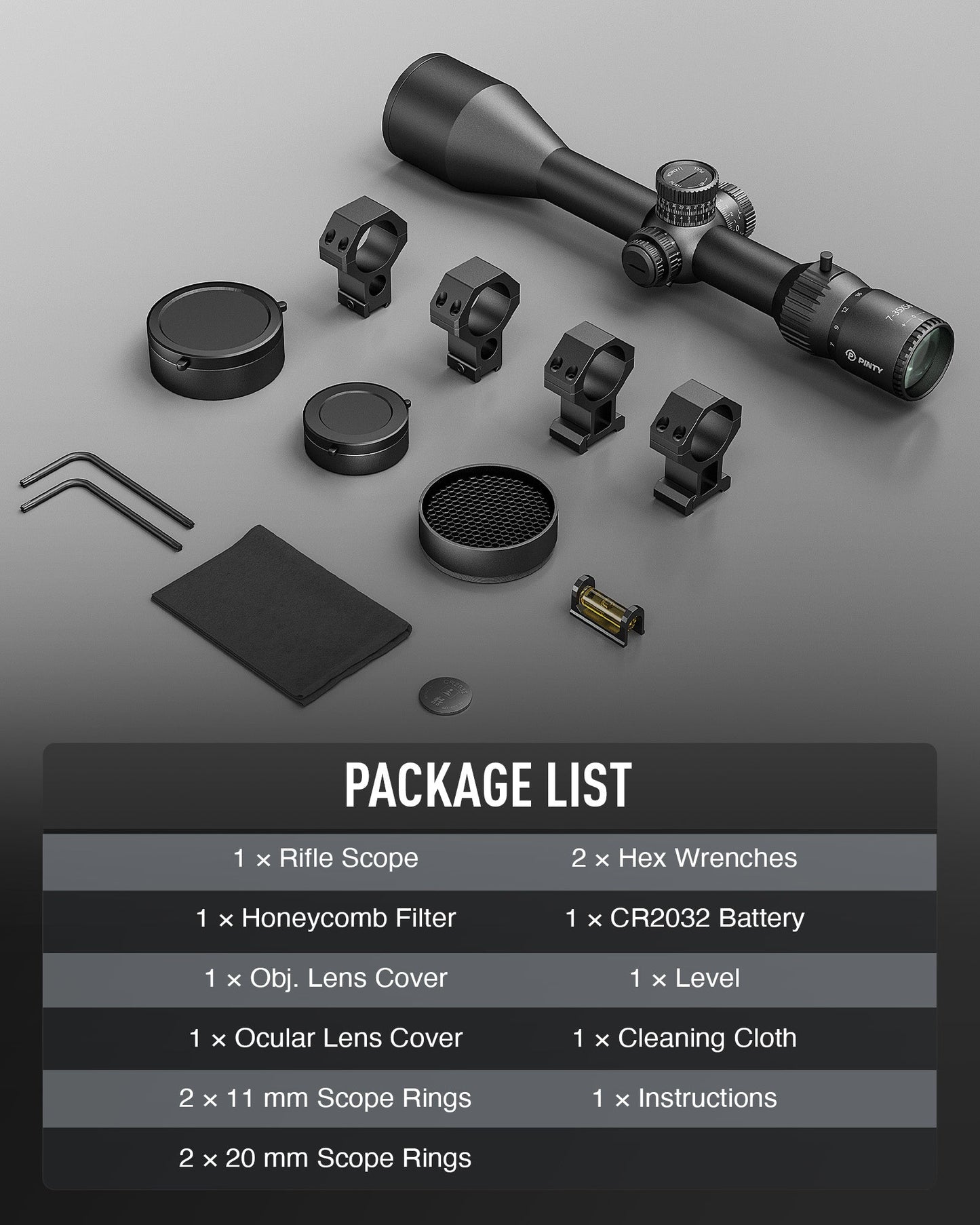 Pinty Vexa HD 7-35x56 FFP Rifle Scope