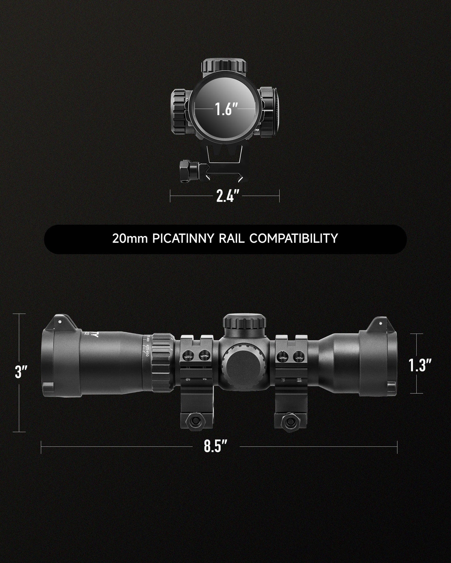 Pinty Nova 1.5-4.5x32 SFP Rifle Scope
