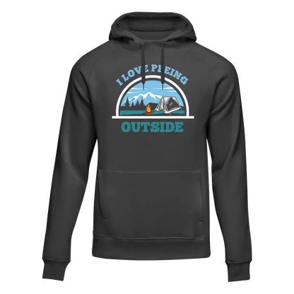 I Love Peeing Outside Men Adult Fleece Hoodie