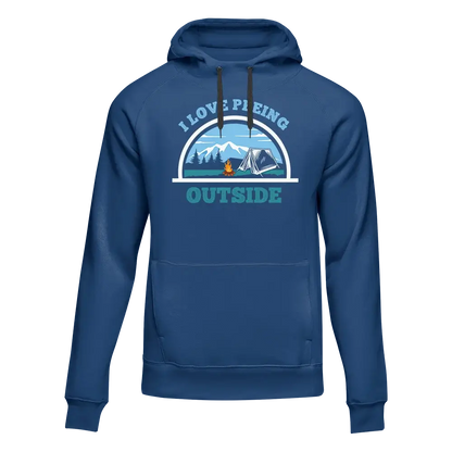 I Love Peeing Outside Men Adult Fleece Hoodie
