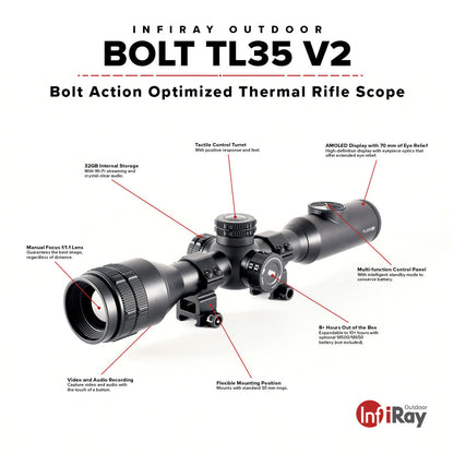 iRay Bolt TL35 V2 - 3-12 LPVO - Thermal Rifle Scope