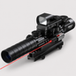 Pinty Nova 3-in-1 3-9x32 SFP Rifle Scope Combo, Red Laser