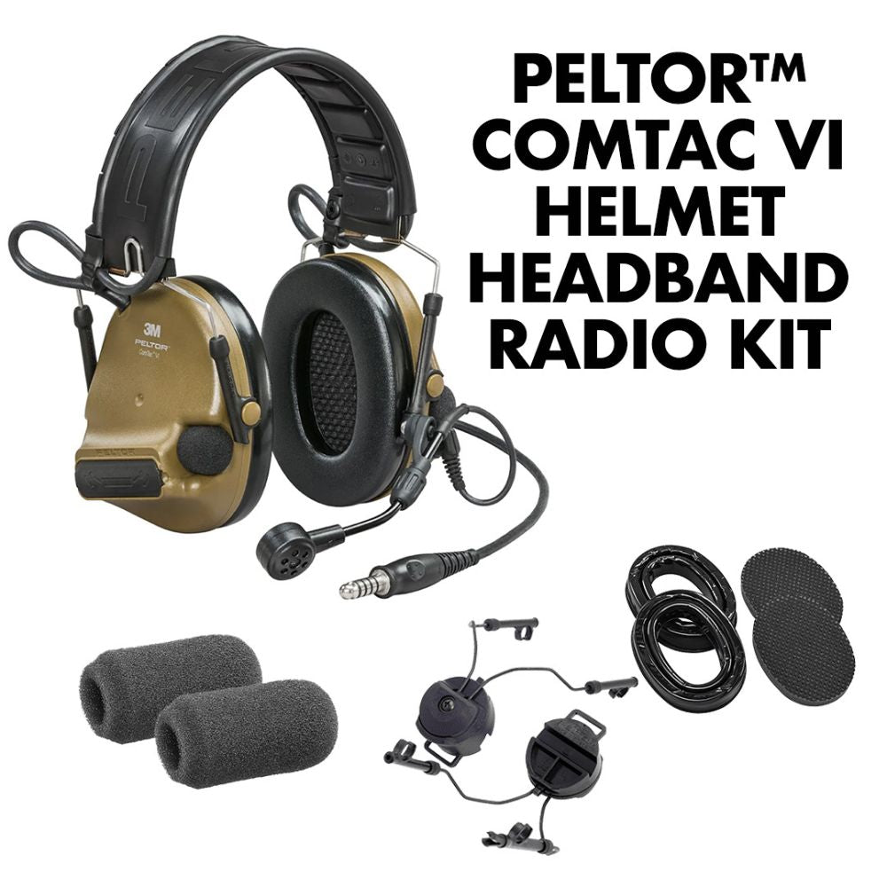 Peltor ComTac VI - NIB w/ All Colors & Models - Gel Earcups & ARC Mounts Included