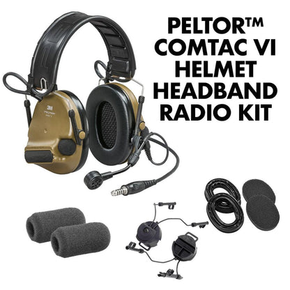Peltor ComTac VI - NIB w/ All Colors & Models - Gel Earcups & ARC Mounts Included