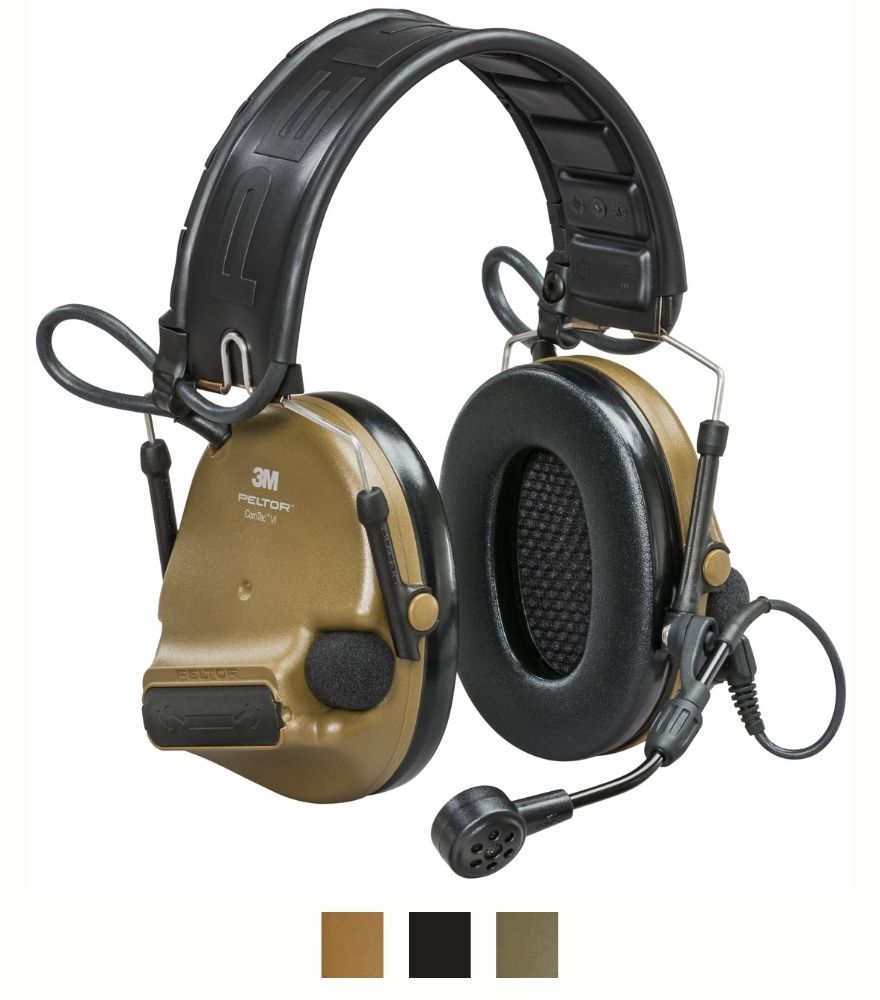 Peltor ComTac VI - NIB w/ All Colors & Models - Gel Earcups & ARC Mounts Included