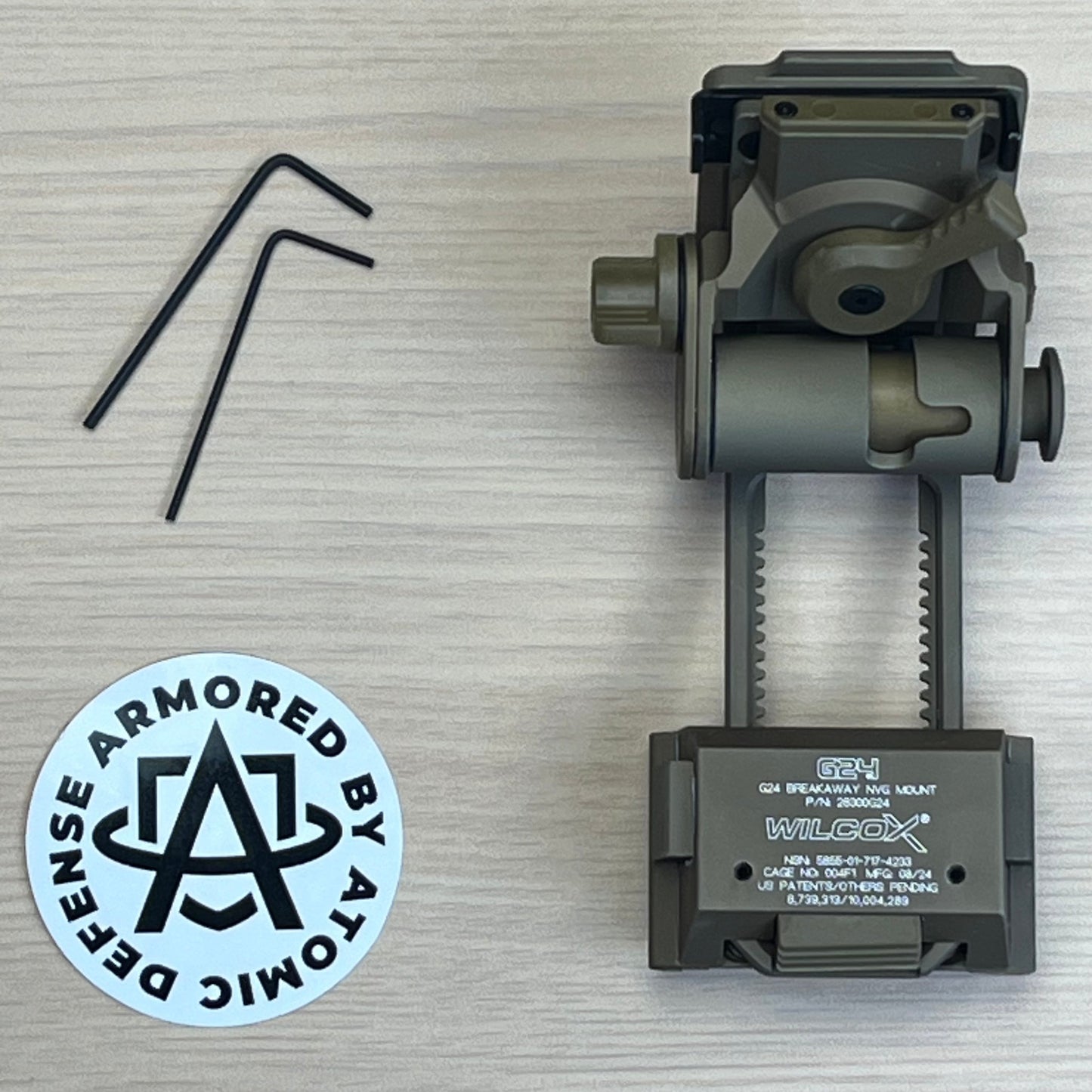 Wilcox G24 - Dovetail Mount for NVGs w/ Breakaway Safety for Neck Injury Prevention