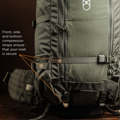Eberlestock Brooks 7000 - Lightweight w/ EMOD Lid & Hydration Bladder Sleeve