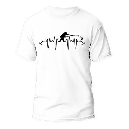 Fishing Heart Beat Man T-Shirt