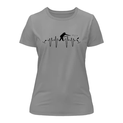 Fishing Heart Beat T-Shirt for Women