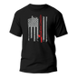 Fishing Rod American Flag Unisex T-Shirt