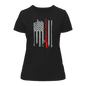Fishing Rod American Flag T-Shirt for Women