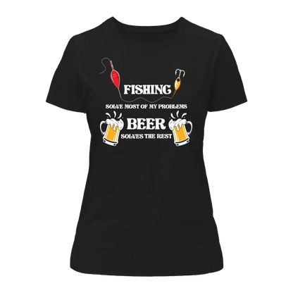 Fishing Solves All My Problem T-Shirt for Women