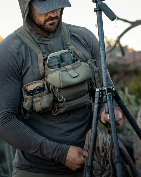 Bravo Modular Bino Pack - Magnet-Free for Compass Navigation - Binocular Harness System