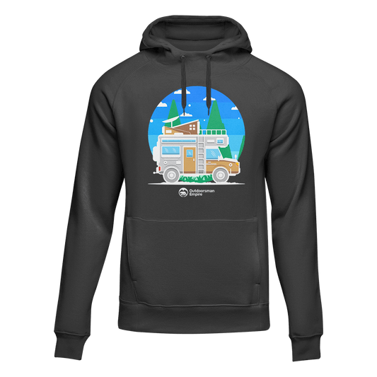 Funny Camping Adult Fleece Hoodie