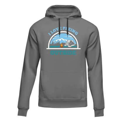 I Love Peeing Outside Men Adult Fleece Hoodie