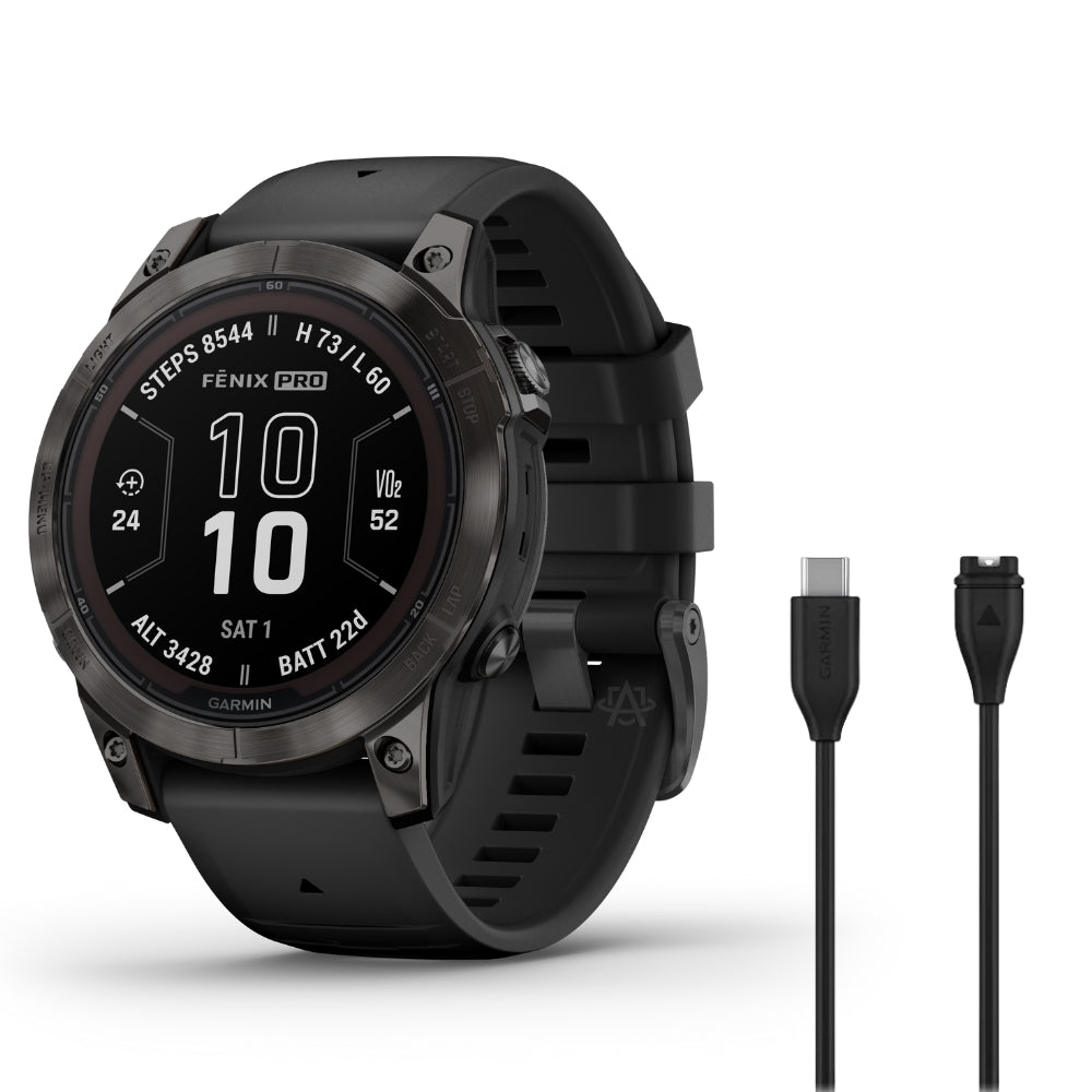 Garmin Fenix 7 Pro Sapphire Solar - Solar Powered Smartwatch w/ ECG