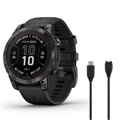 Garmin Fenix 7 Pro Sapphire Solar - Solar Powered Smartwatch w/ ECG