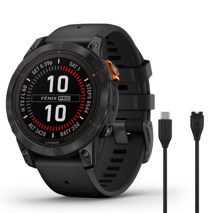 Garmin Fenix 7 Pro Solar - Solar Powered Smartwatch w/ ECG