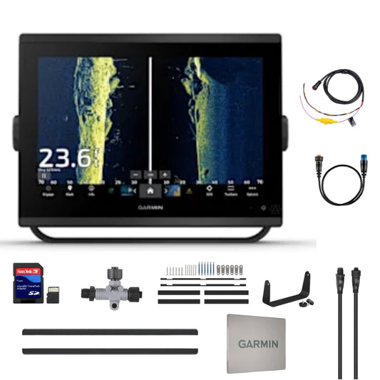 Garmin GPSMAP 1243xsv - Marine Chartplotter & Fishfinder - Complete Kit