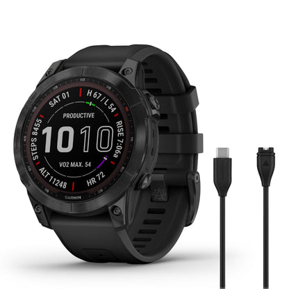 Garmin Fenix 7 Sapphire Solar - Solar Powered Smartwatch w/ Health Features