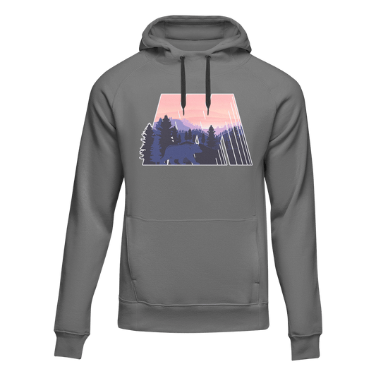 Geometric Camping Adult Fleece Hoodie
