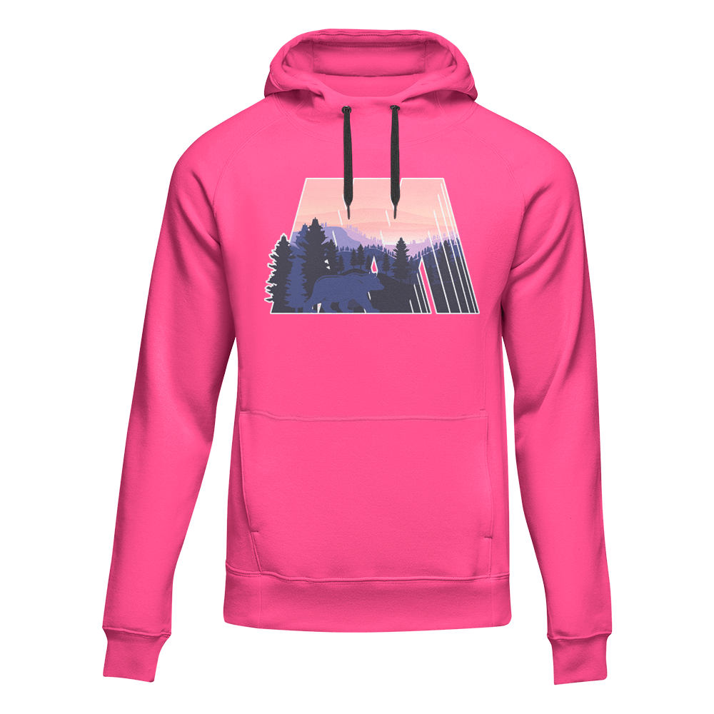 Geometric Camping Adult Fleece Hoodie