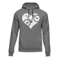 Heart Bike Adult Fleece Hoodie