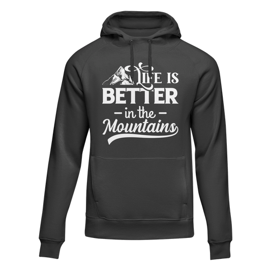 Hiking Life Is Better In The Mountains Adult Fleece Hoodie