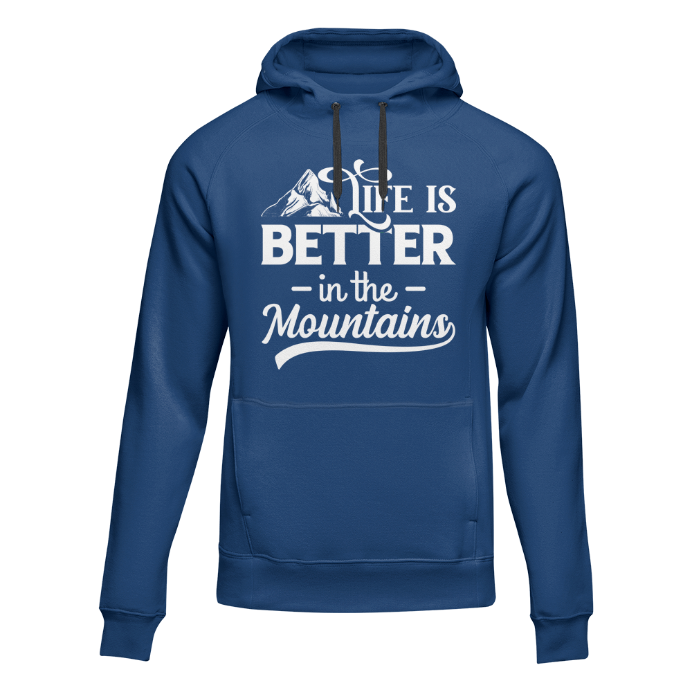 Hiking Life Is Better In The Mountains Adult Fleece Hoodie