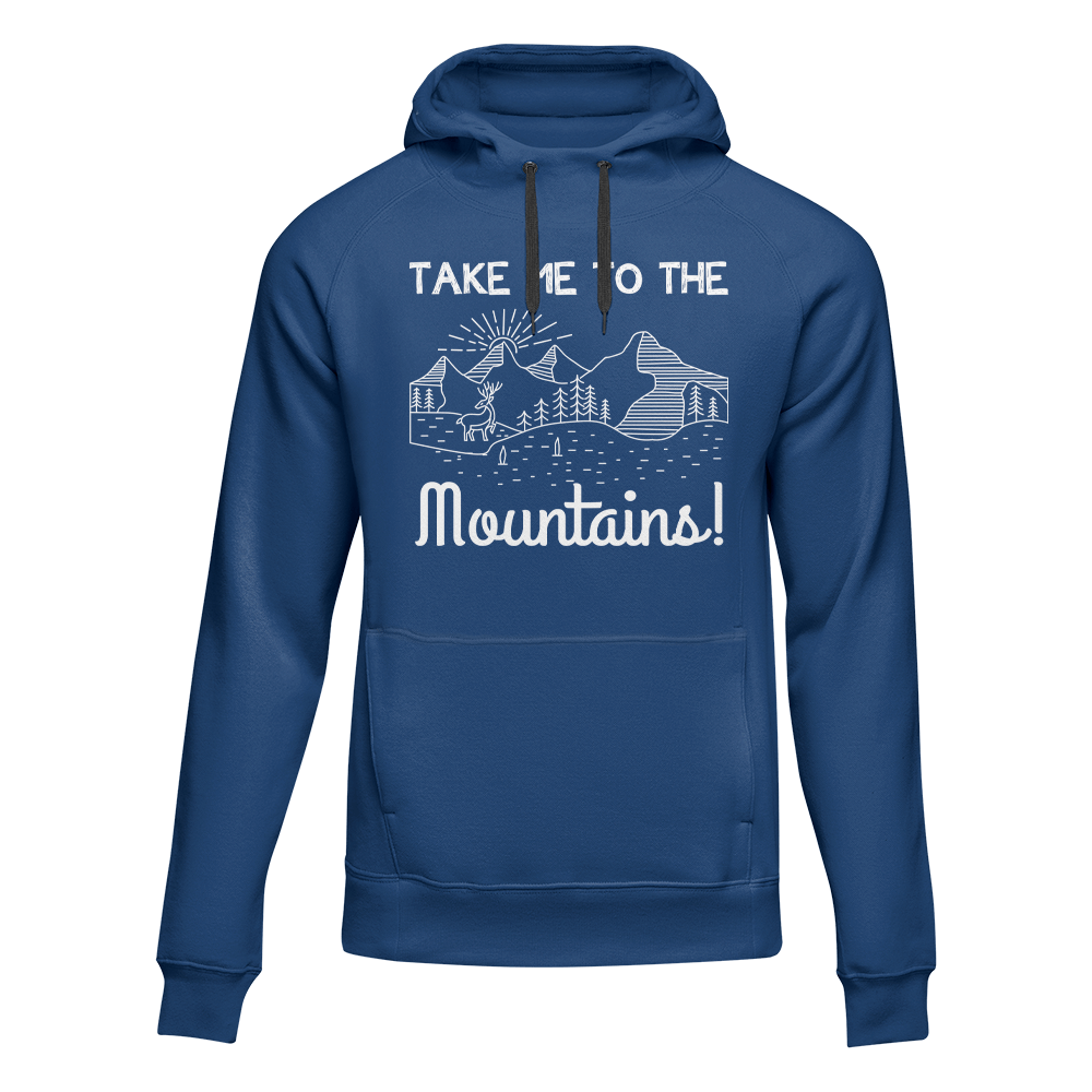 Hiking Take Me To The Mountains Adult Fleece Hoodie