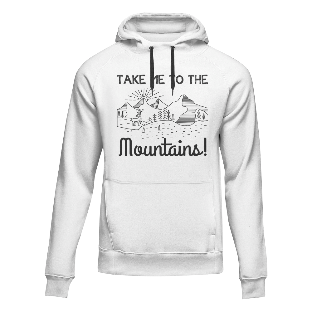 Hiking Take Me To The Mountains Adult Fleece Hoodie