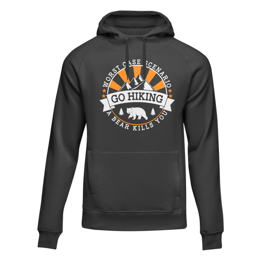 Hiking Worst Case Scenario Adult Fleece Hoodie